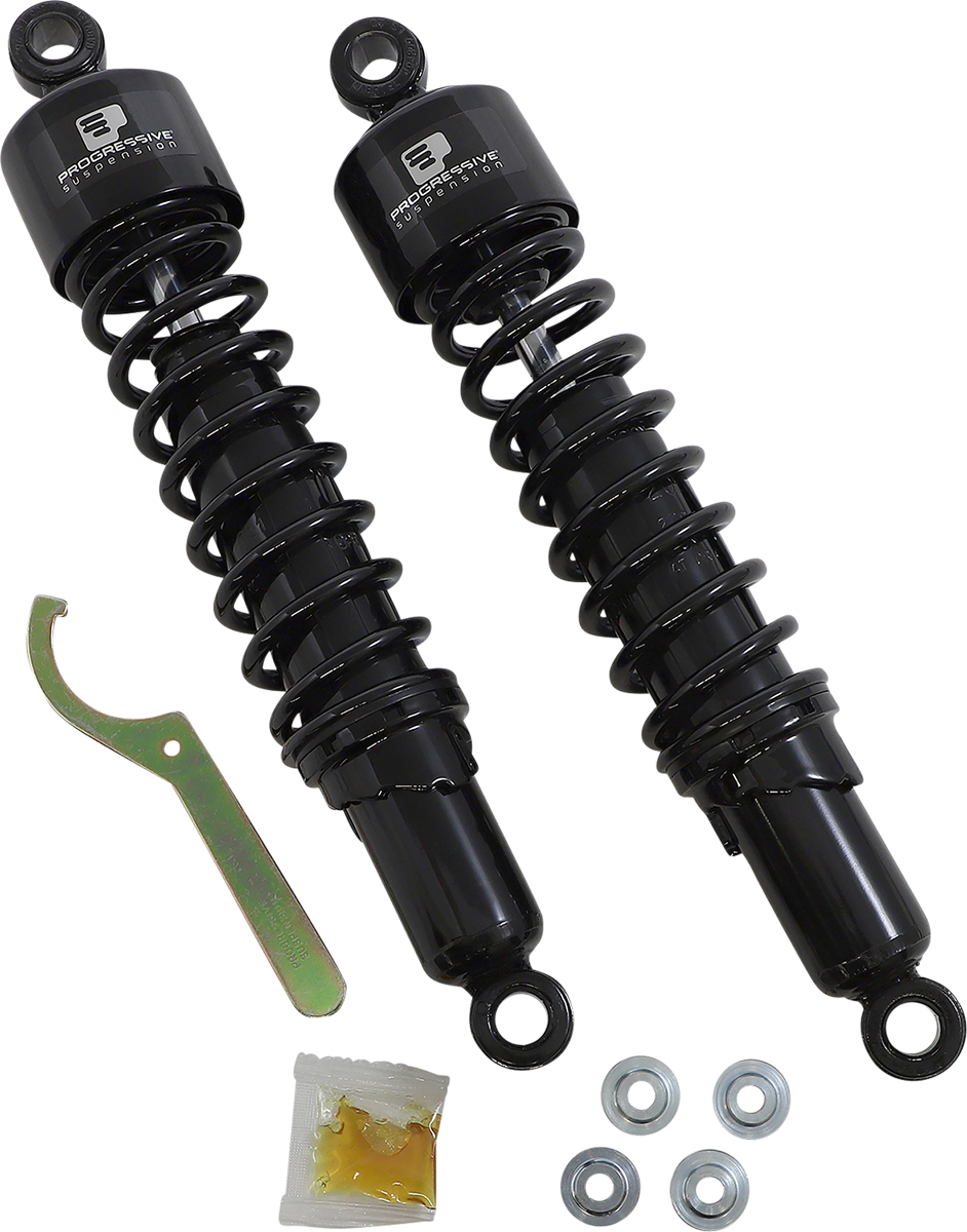 Progressive Suspension 412 Series Heavy Duty Shock for Cruiser and Touring Bikes - 14.25 inches