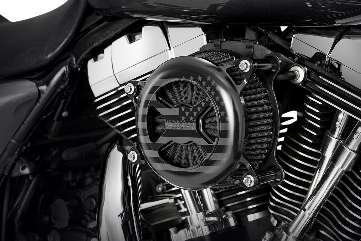 Vance & Hines VO2 X Air Intake Kit - Black Wrinkle for Harley Touring and Softail Models (Part #42365)