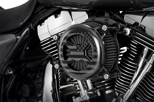 Vance & Hines VO2 X Air Intake Kit - Black Wrinkle for Harley Touring and Softail Models (Part #42365)