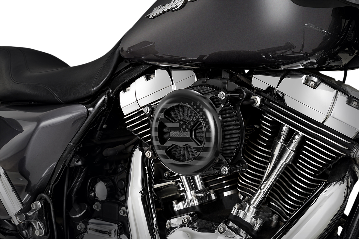 Vance & Hines VO2 X Air Intake Kit - Black Wrinkle for Harley Touring and Softail Models (Part #42365)