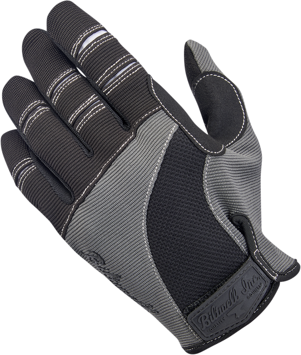 BILTWELL Moto Gloves - Gray/Black - Medium 1501-1101-003