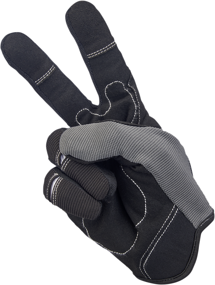 BILTWELL Moto Gloves - Gray/Black - Medium 1501-1101-003