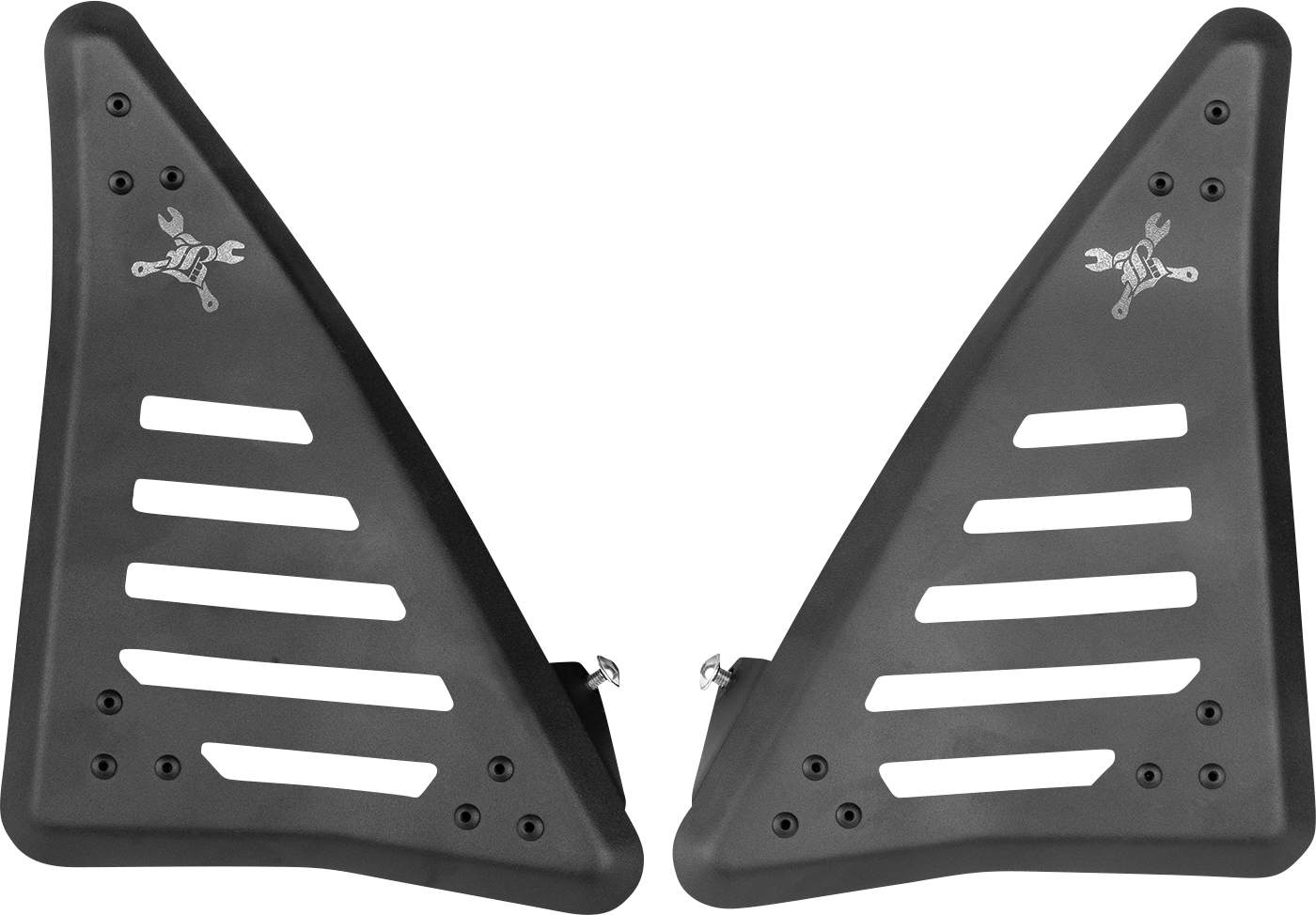 BURLY BRAND Side Covers - Slash Cut - Black B10-3003TB