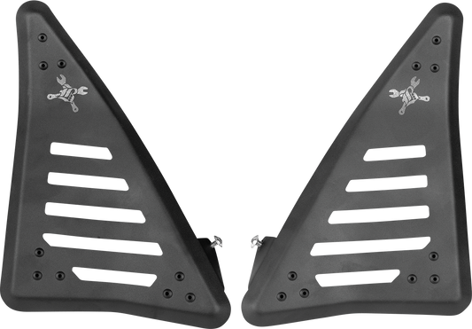BURLY BRAND Side Covers - Slash Cut - Black B10-3003TB