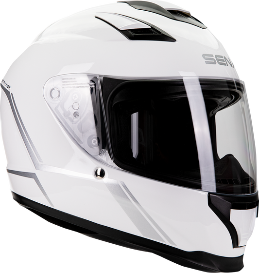 SENA Stryker Helmet - Glossy White, Medium (Part Number: STRYKER-GW00M1)