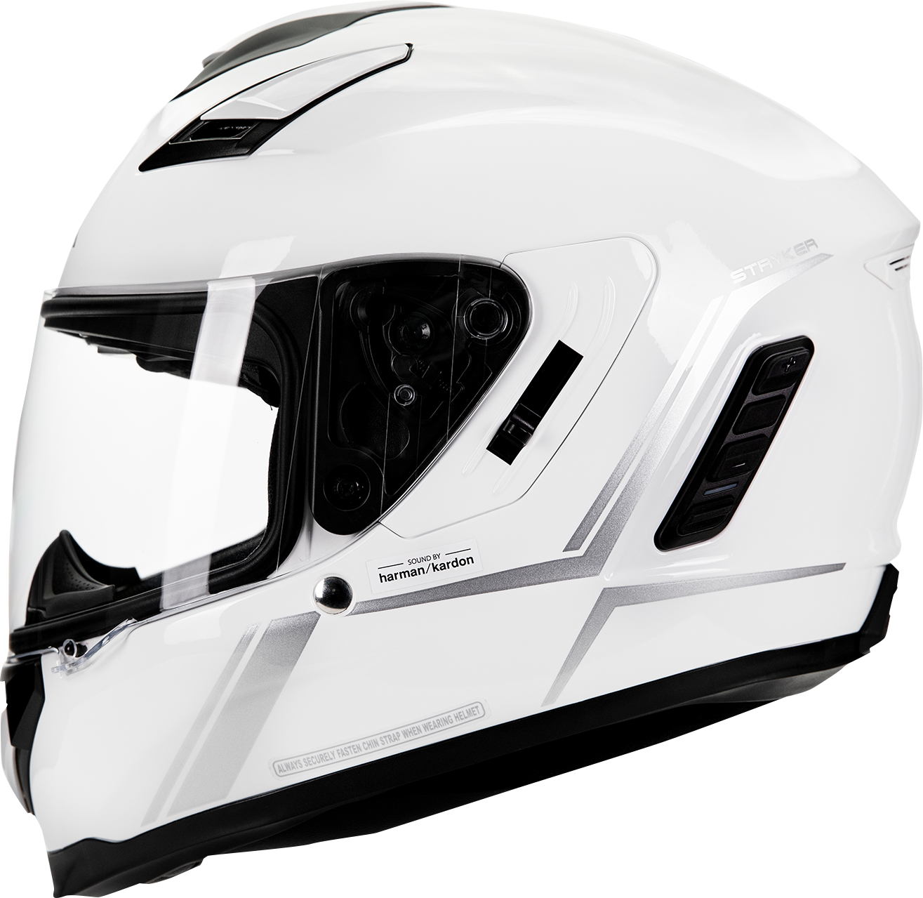 SENA Stryker Helmet - Glossy White, Medium (Part Number: STRYKER-GW00M1)