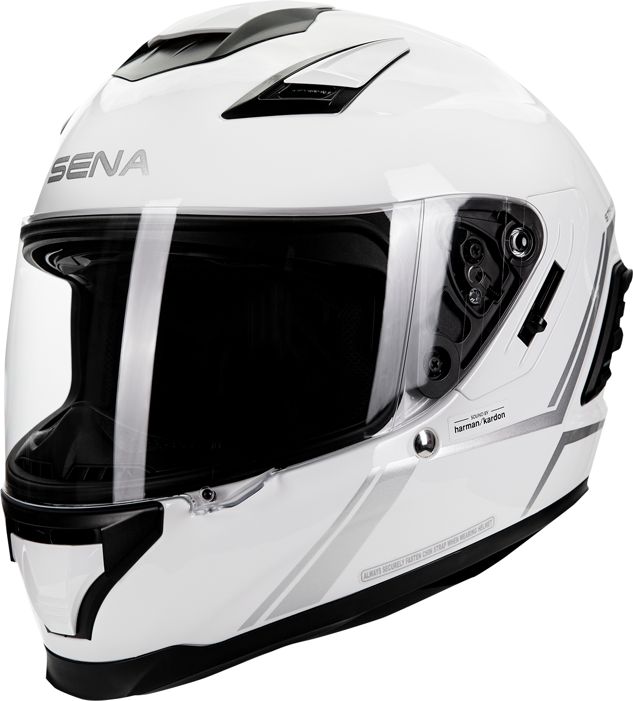 SENA Stryker Helmet - Glossy White, XL (Part Number: STRYKER-GW0XL1)