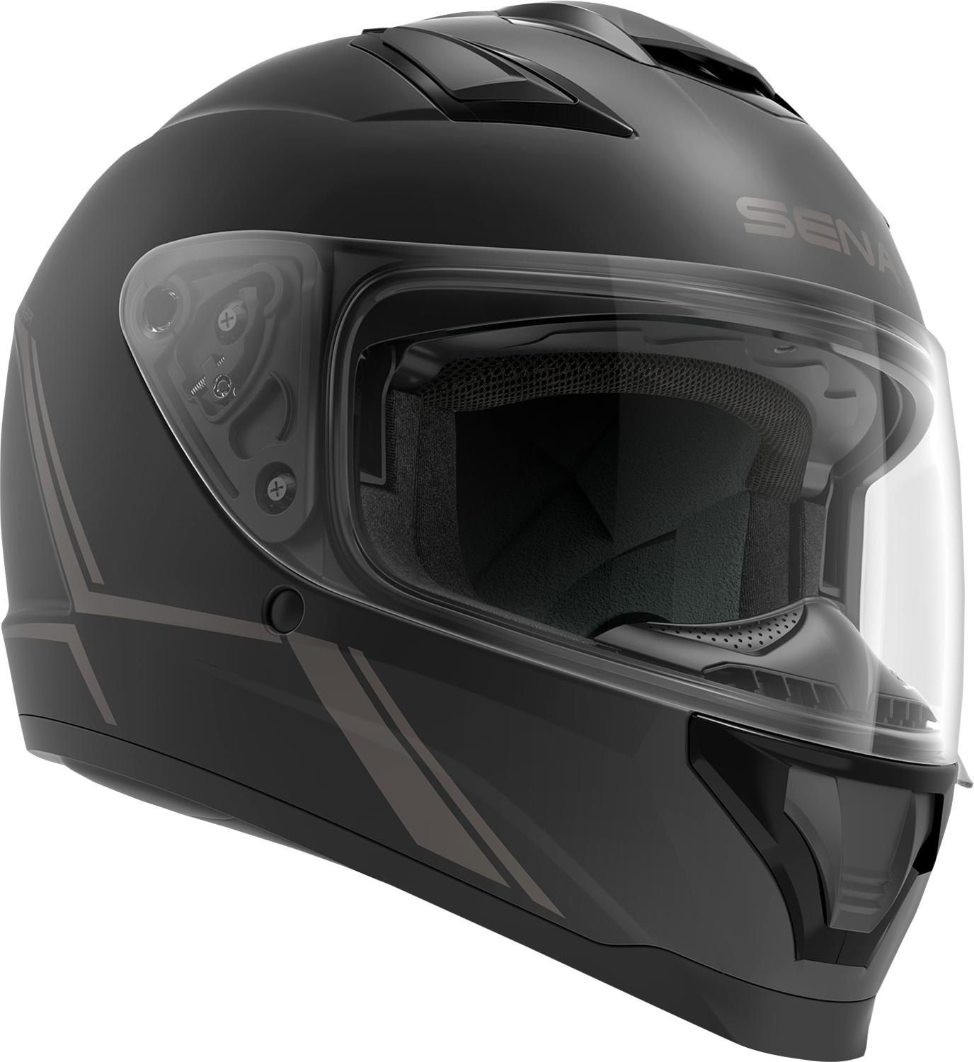 SENA Stryker Helmet - Matte Black - Medium (Part Number: STRYKER-MB00M1)