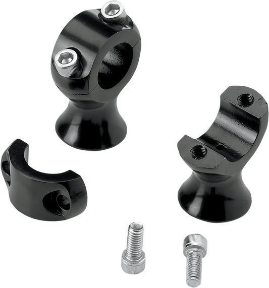 BILTWELL 1-3/4" Slimline Handlebar Risers - Black 6401-201-175