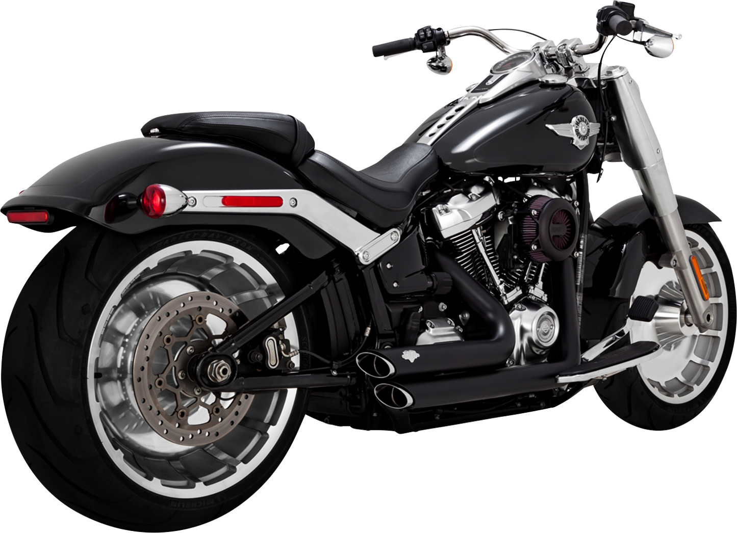 VANCE & HINES Shortshots Staggered Exhaust System with PCX Technology - Matte Black 47335