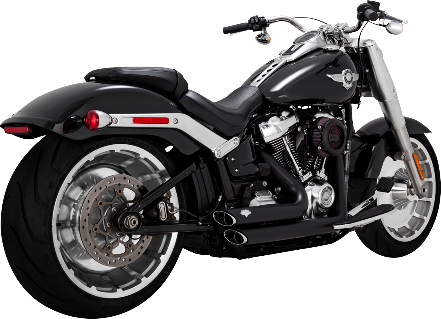 VANCE & HINES Shortshots Staggered Exhaust System with PCX Technology - Matte Black 47335