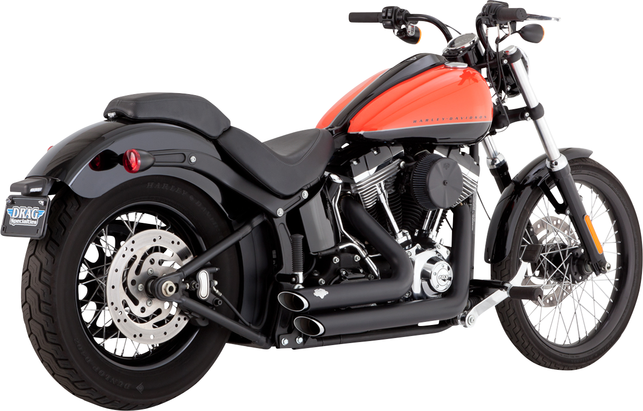Vance & Hines Shortshots Staggered Exhaust System with PCX™ Technology - Matte Black, Part 47325