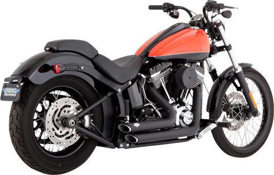 Vance & Hines Shortshots Staggered Exhaust System with PCX™ Technology - Matte Black, Part 47325