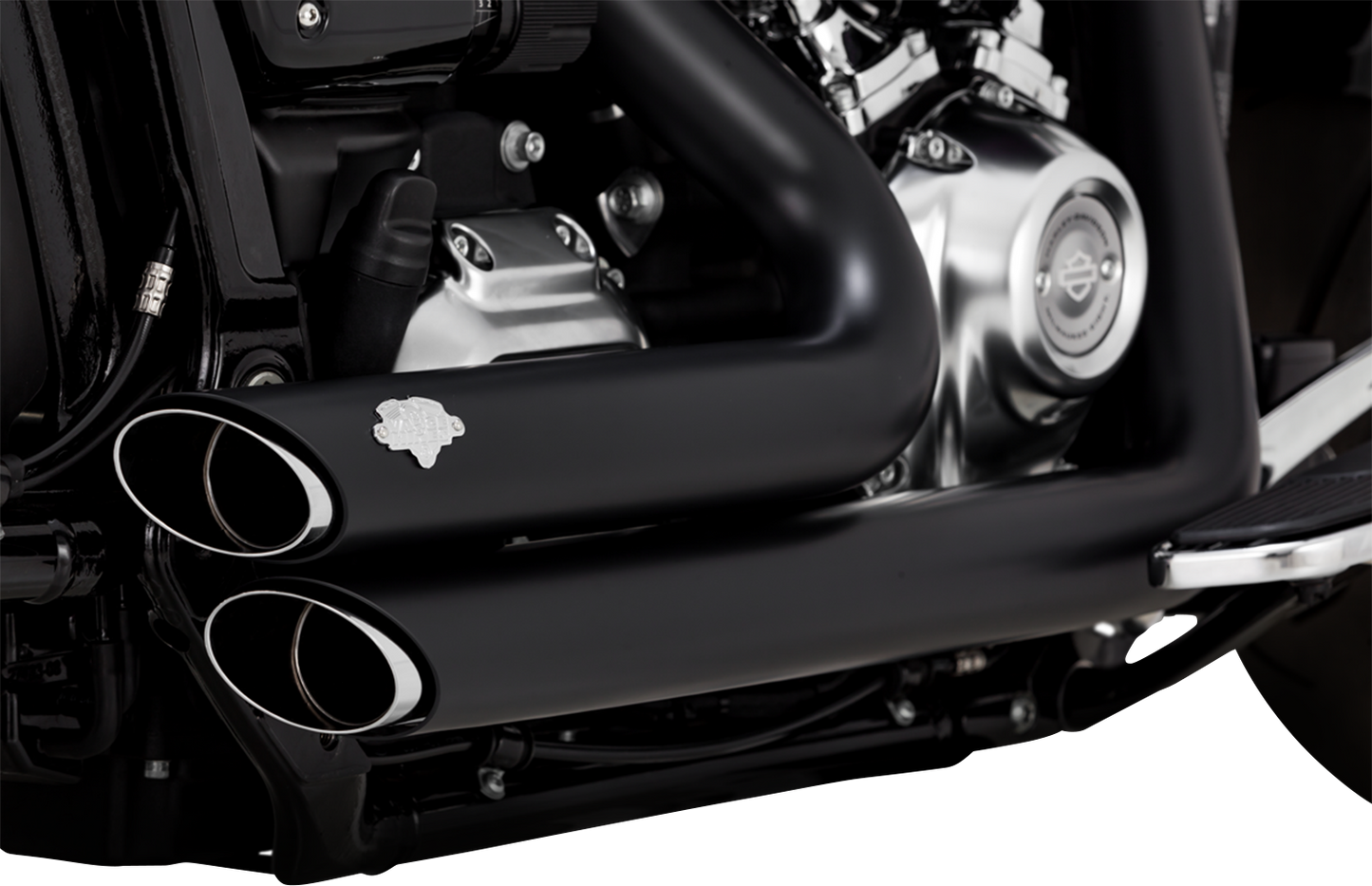 VANCE & HINES Shortshots Staggered Exhaust System with PCX Technology - Matte Black 47335
