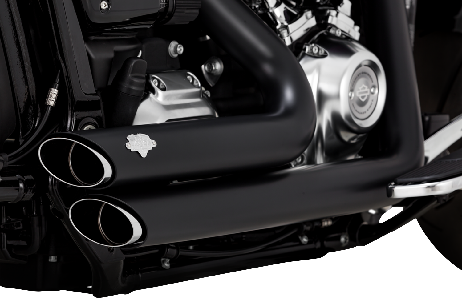 VANCE & HINES Shortshots Staggered Exhaust System with PCX Technology - Matte Black 47335