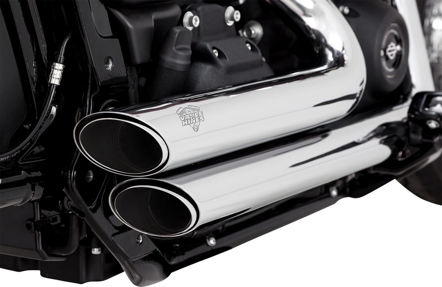 Vance & Hines Shortshots Staggered Exhaust System with PCX Technology - Chrome Part 17333