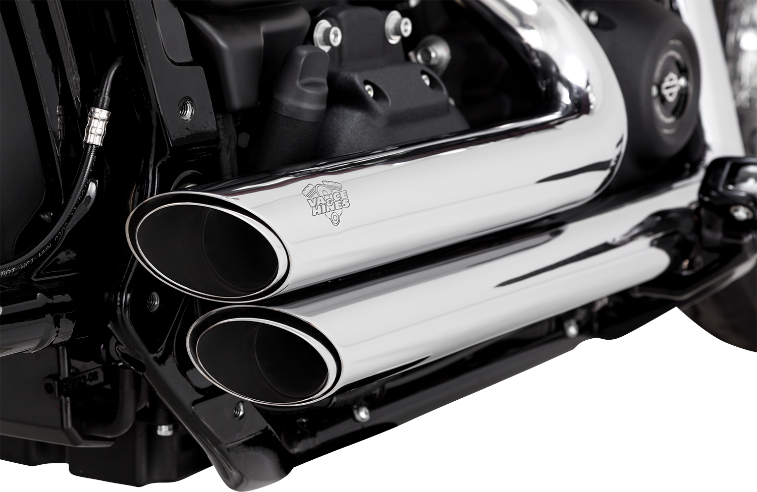 Vance & Hines Shortshots Staggered Exhaust System with PCX Technology - Chrome Part 17333