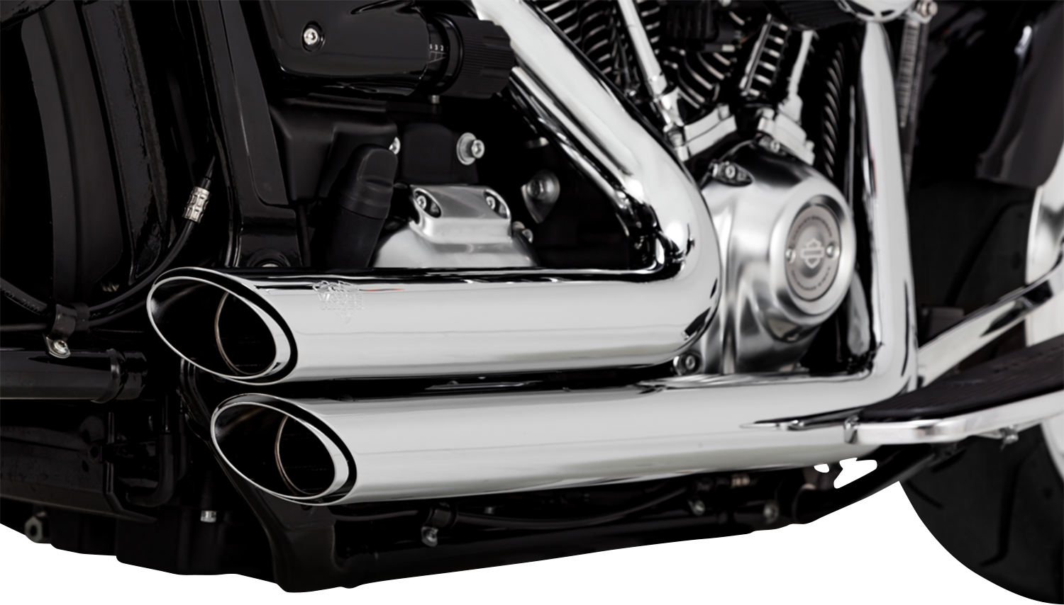 Vance & Hines Shortshots Staggered Exhaust System with Chrome Finish – Part 17335