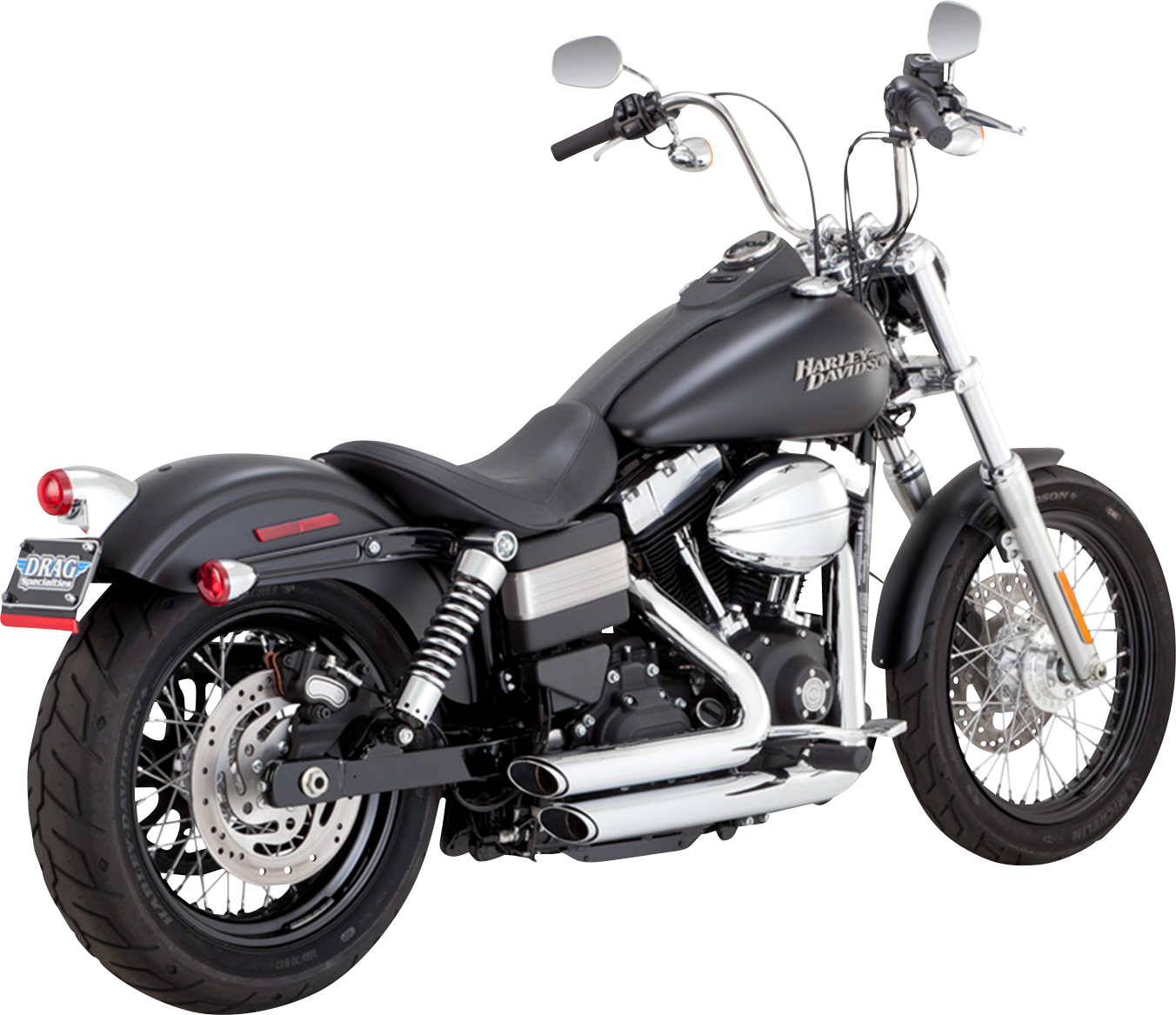 Vance & Hines Shortshots Staggered Exhaust System – Chrome, Part Number 17327