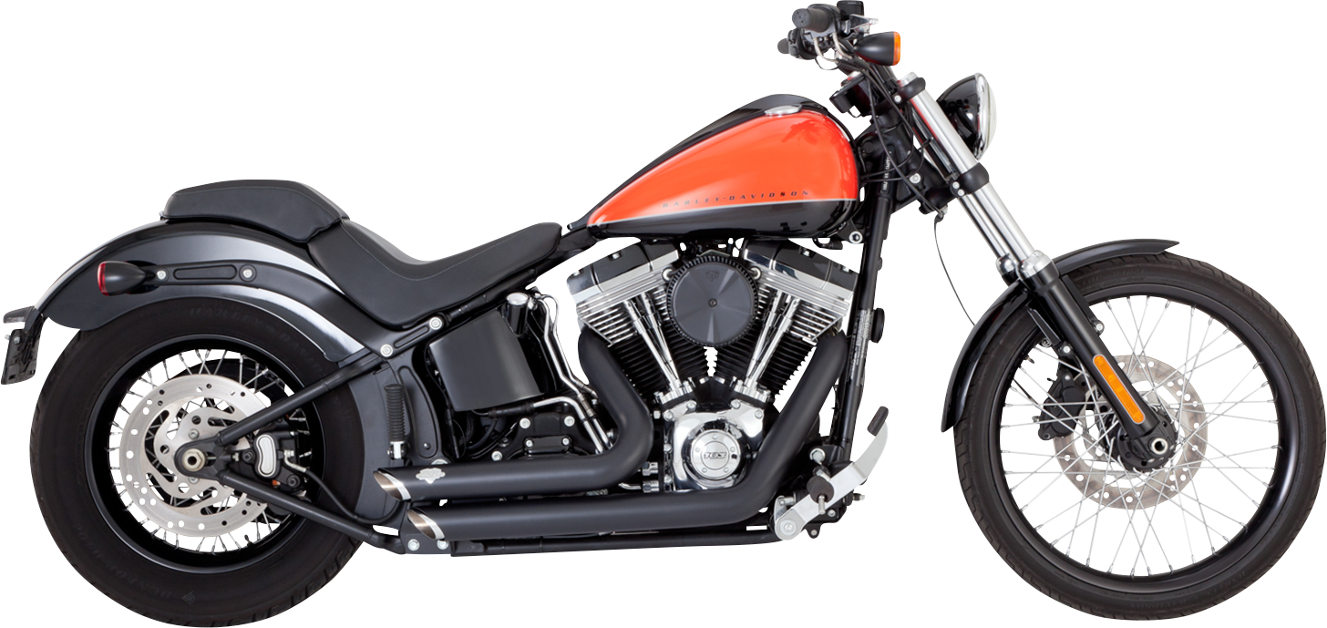 Vance & Hines Shortshots Staggered Exhaust System with PCX™ Technology - Matte Black, Part 47325