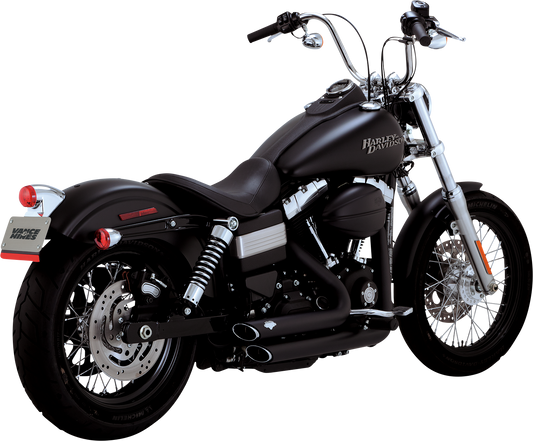 Vance & Hines Shortshots Staggered Exhaust System with PCX Technology - Matte Black 47327