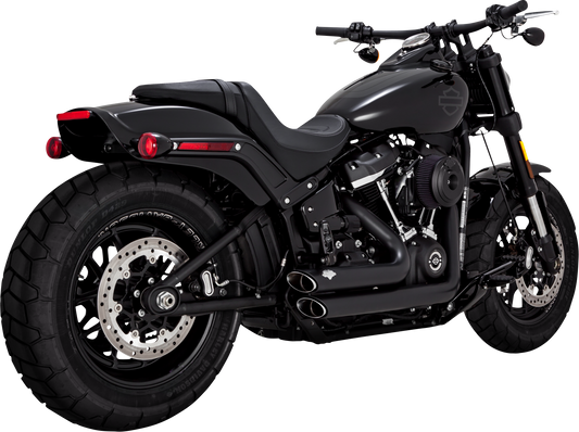 Vance & Hines Shortshots Staggered Exhaust System - Matte Black (Part #47333)