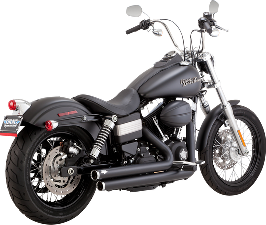 Vance & Hines Big Shots Staggered Exhaust System for Harley Davidson - Black 47338