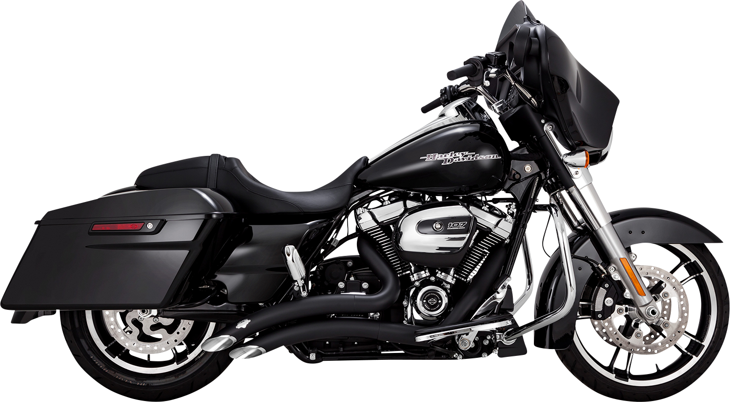 Vance & Hines Big Radius Exhaust System with Black Finish Part 46373