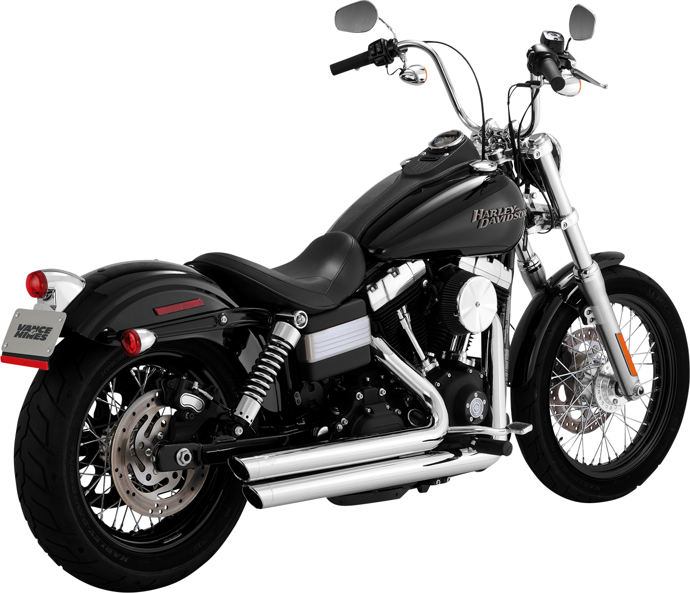 Vance & Hines Big Shots Staggered Exhaust System - Chrome Part 17338