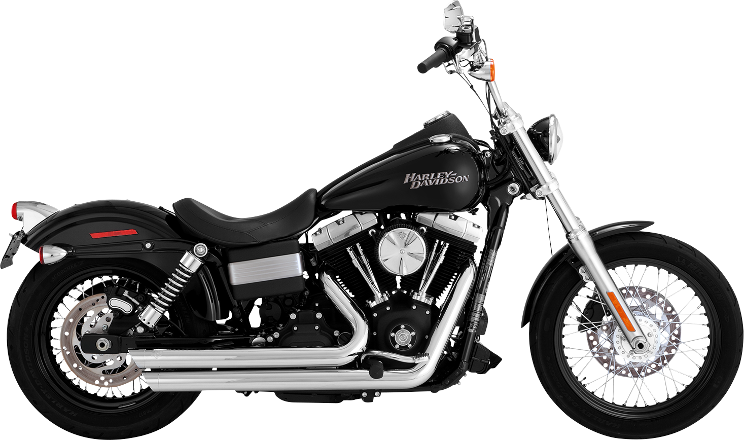 Vance & Hines Big Shots Staggered Exhaust System - Chrome Part 17338