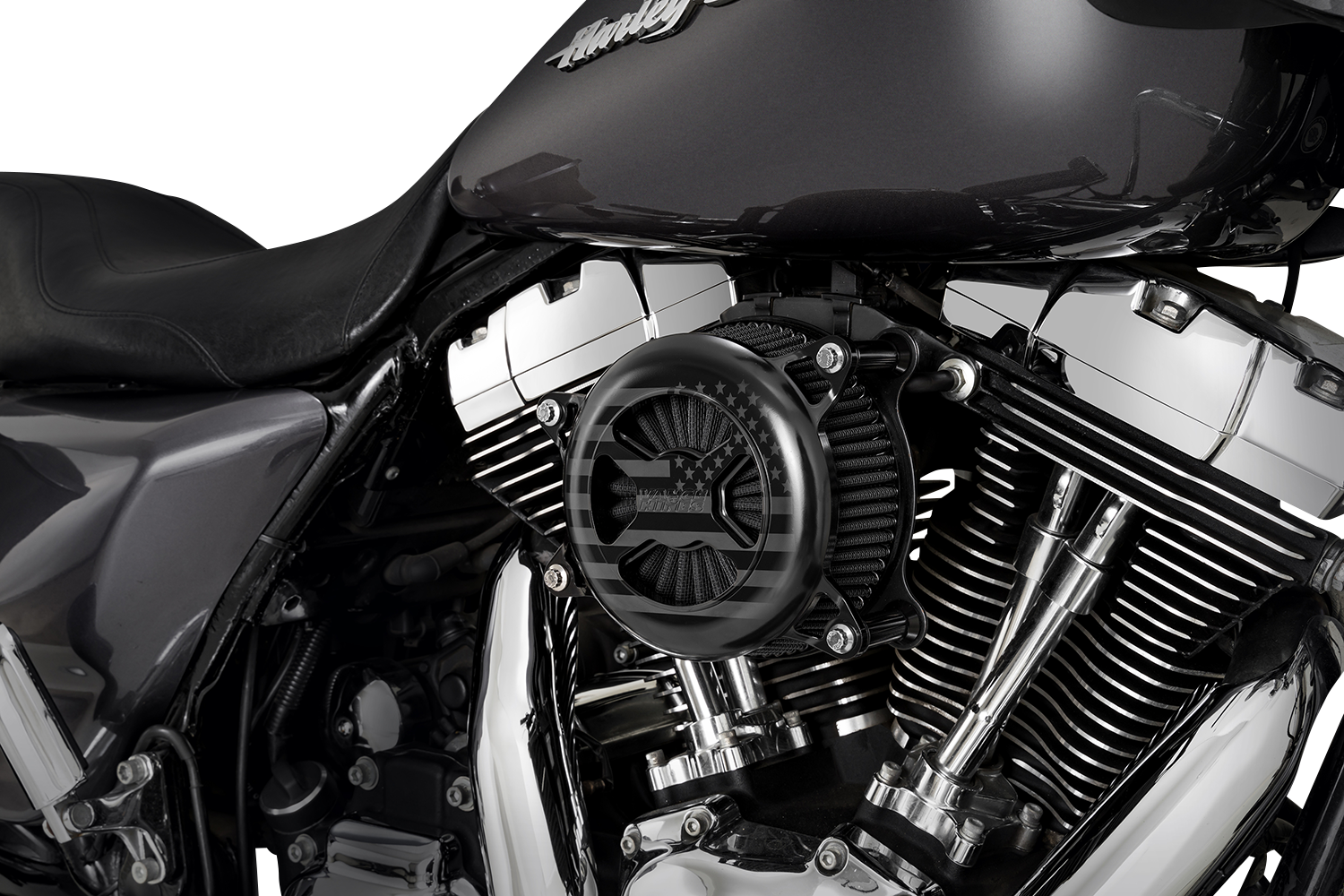 Vance & Hines VO2 America Air Intake Kit - Black for Dyna, Softail, and Touring Models - Part 42341FG
