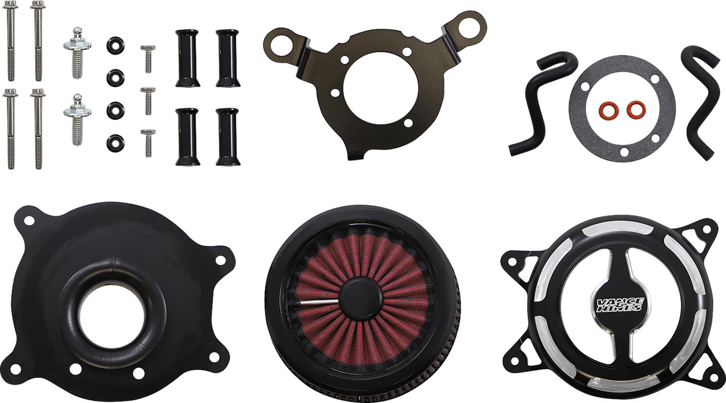 VANCE & HINES VO2 Blade Air Intake - Black Contrast for V-Twin Engines (Part #40391)