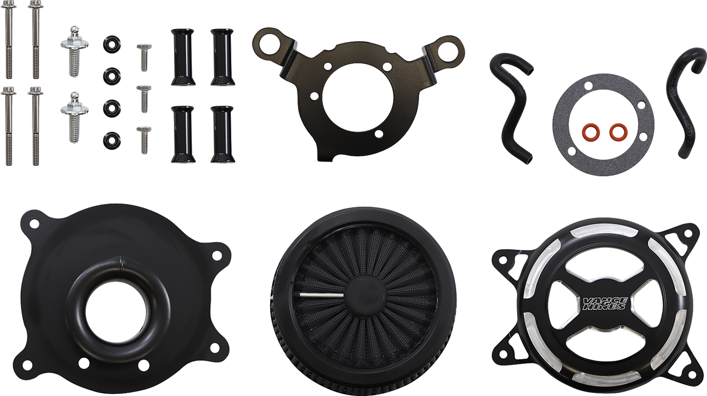 VANCE & HINES VO2 X Air Intake Kit - Black Contrast for Harley Touring and Softail Models Part #42341