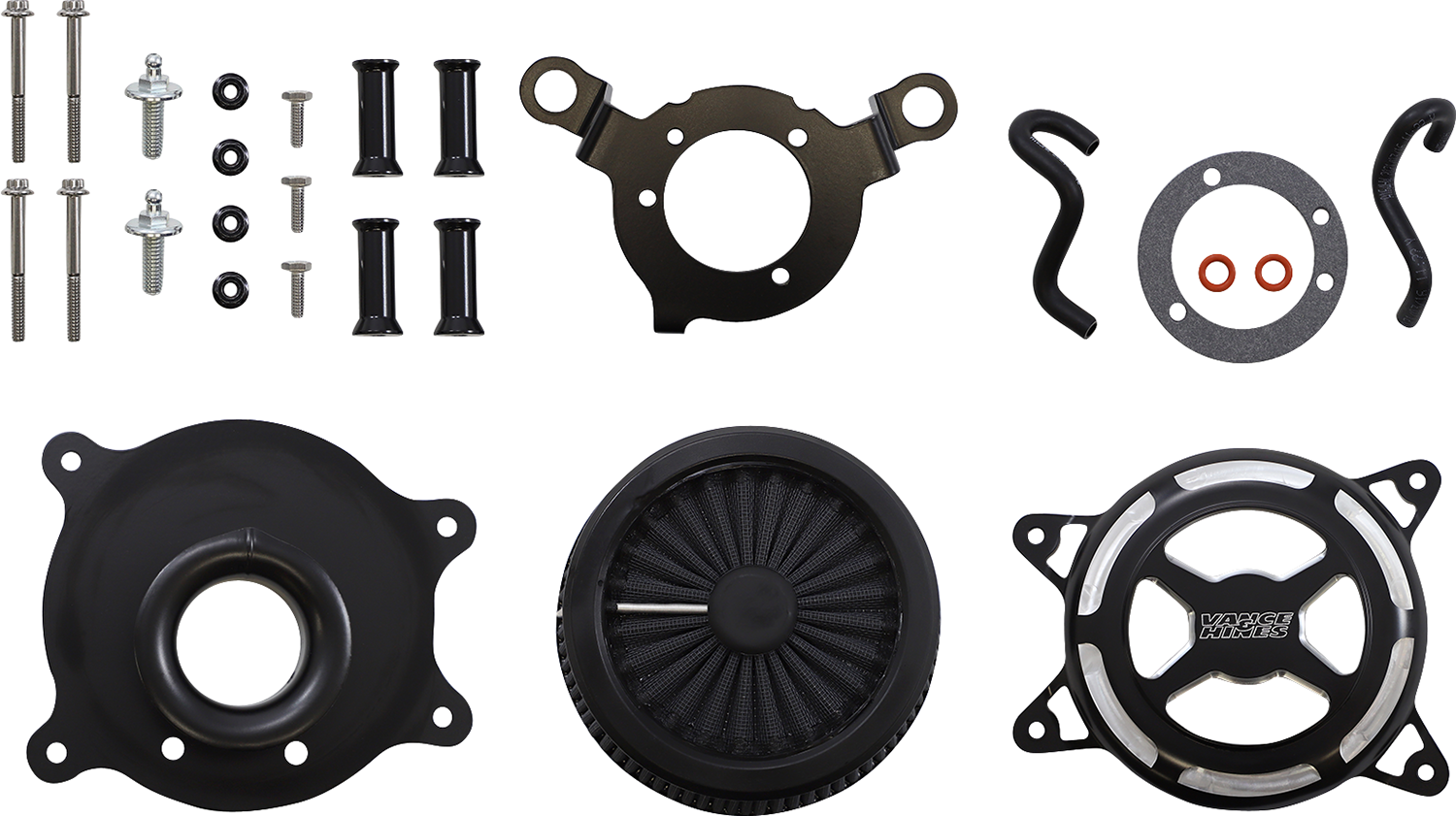 VANCE & HINES VO2 X Air Intake Kit - Black Contrast for Harley Touring and Softail Models Part #42341