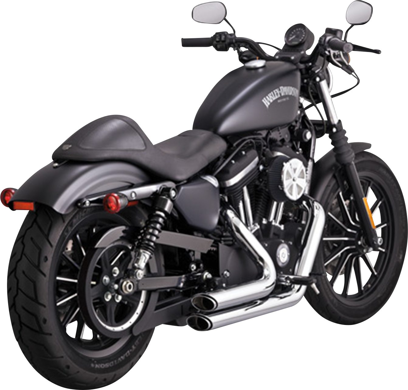 Vance & Hines Shortshots Staggered Exhaust System with PCX Technology - Chrome (Part #17329)