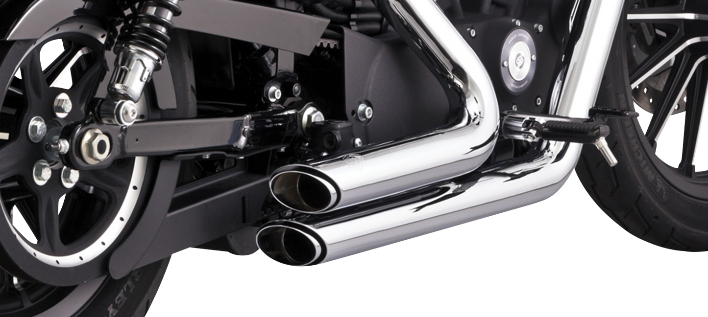 Vance & Hines Shortshots Staggered Exhaust System with PCX Technology - Chrome (Part #17329)