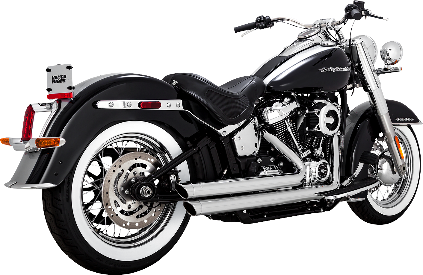 Vance & Hines Big Shots Staggered Exhaust System Chrome Part 17341
