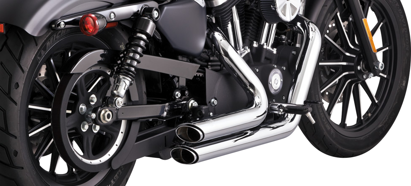Vance & Hines Shortshots Staggered Exhaust System with PCX Technology - Chrome (Part #17329)