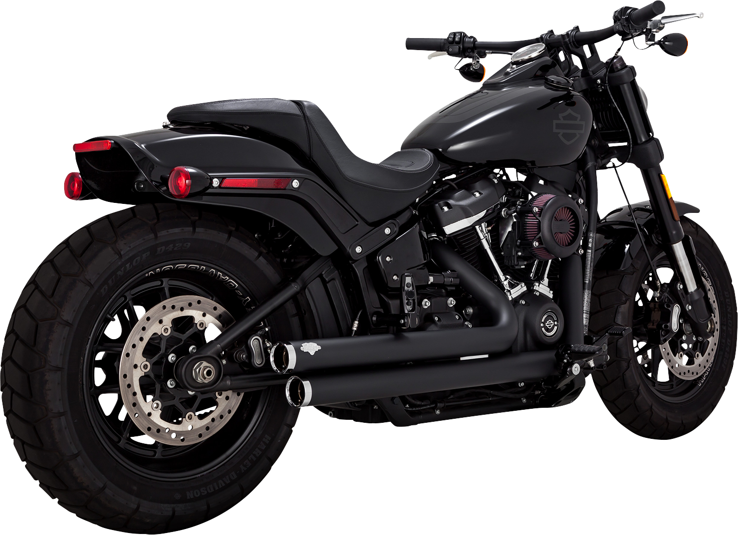 Vance & Hines Big Shots Staggered Exhaust System - Black (Part 47339)