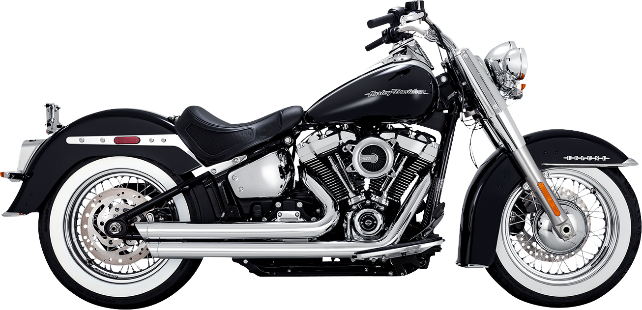 Vance & Hines Big Shots Staggered Exhaust System Chrome Part 17341