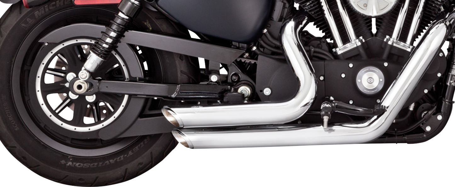 Vance & Hines Shortshots Staggered Exhaust System with PCX Technology - Chrome (Part #17329)