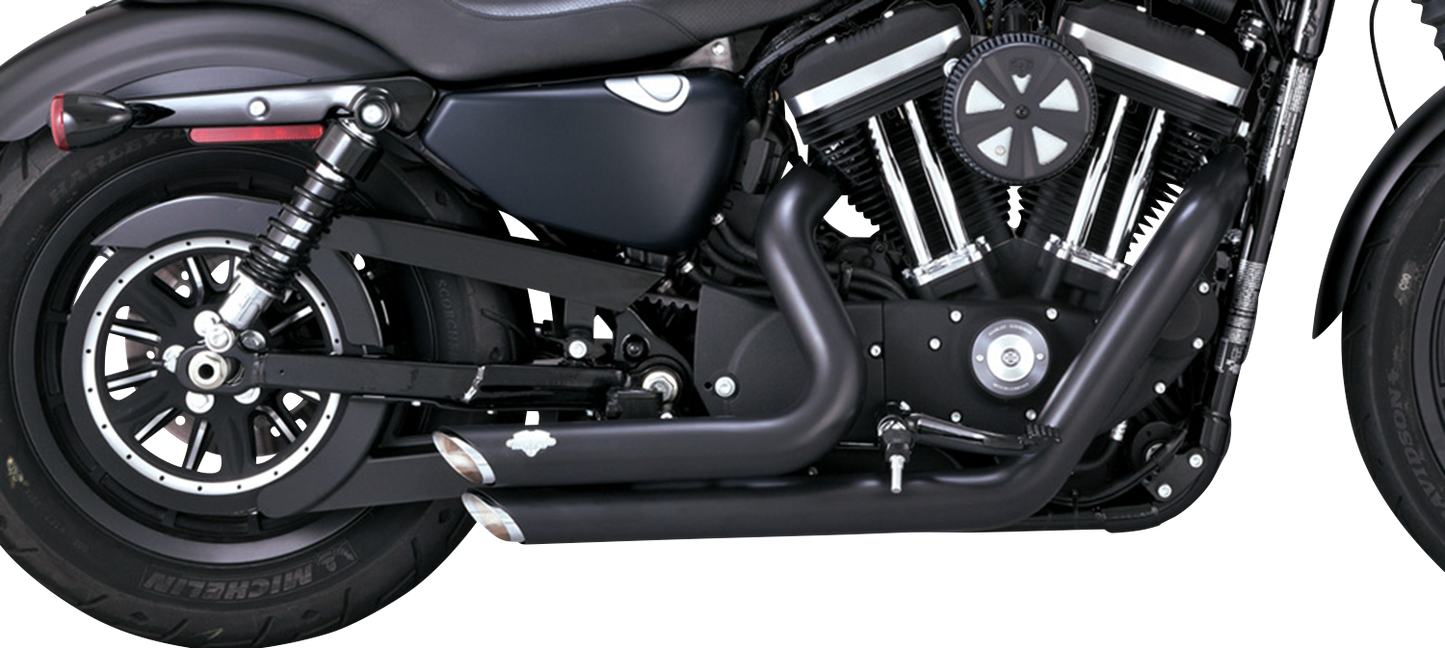 Vance & Hines Shortshots Staggered Exhaust System with PCX Technology - Black (Part 47329)