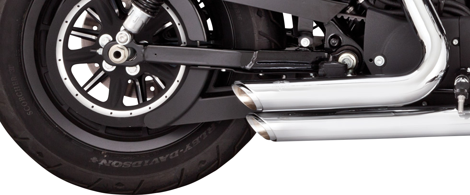 Vance & Hines Shortshots Staggered Exhaust System with PCX Technology - Chrome (Part #17329)