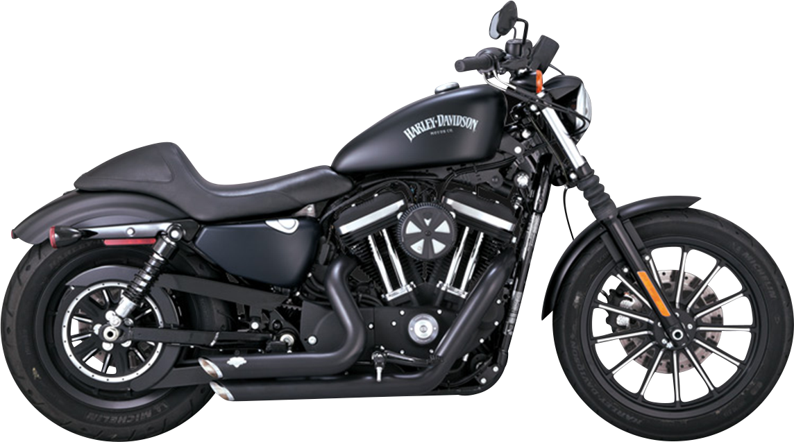 Vance & Hines Shortshots Staggered Exhaust System with PCX Technology - Black (Part 47329)