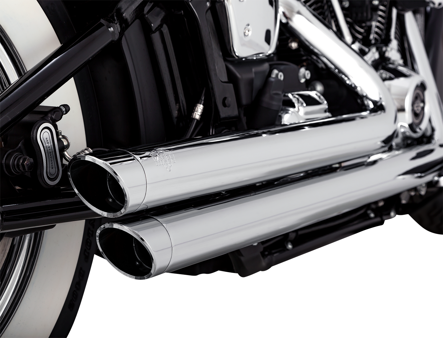 Vance & Hines Big Shots Staggered Exhaust System Chrome Part 17341