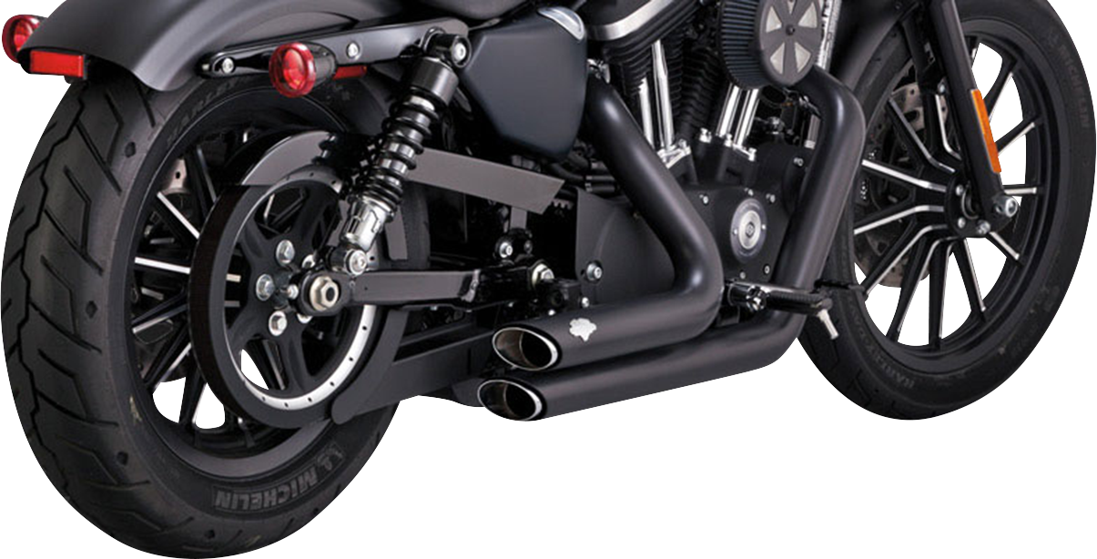Vance & Hines Shortshots Staggered Exhaust System with PCX Technology - Black (Part 47329)