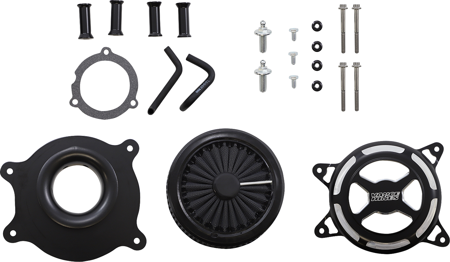 VANCE & HINES VO2 X Air Intake Kit - Black Contrast for Harley Touring and Softail Models (Part #42345)