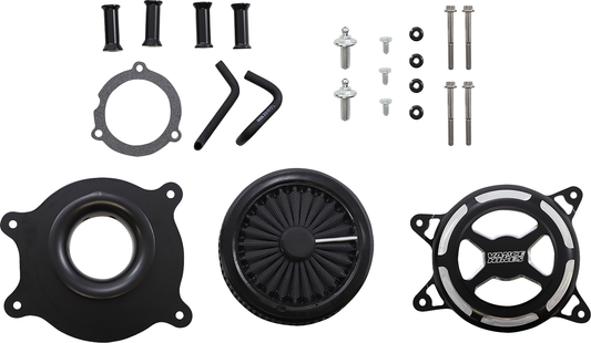 VANCE & HINES VO2 X Air Intake Kit - Black Contrast for Harley Touring and Softail Models (Part #42345)