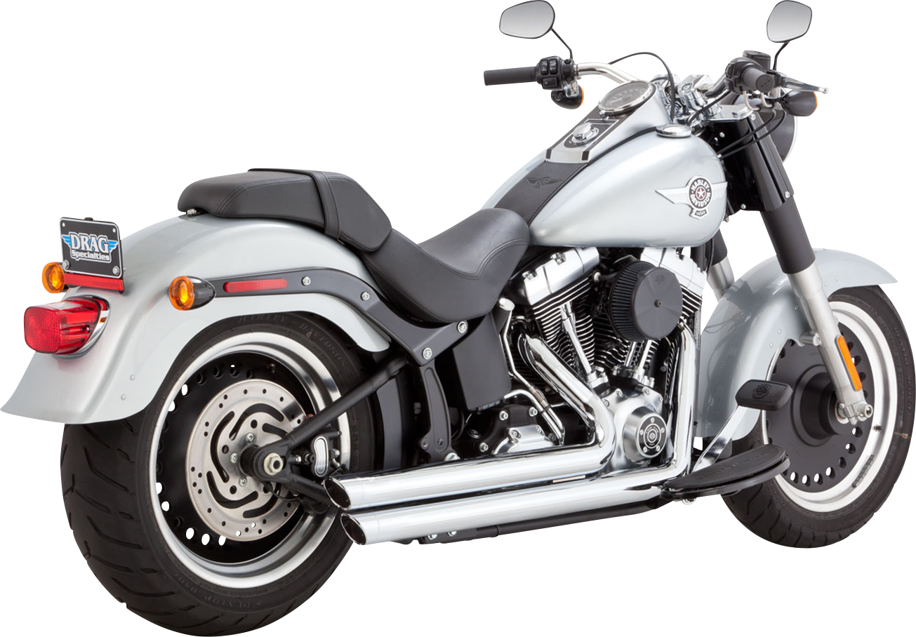 Vance & Hines Big Shots Staggered Exhaust System - Chrome (Part #17339)
