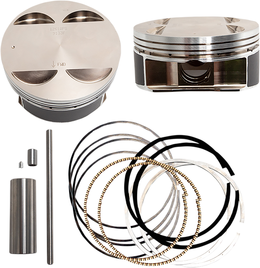 S&S CYCLE Big Bore Piston Kit - 124" - +.010 - M8 (Part Number 920-0141)